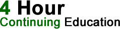 4 Hour Continuing Education logo